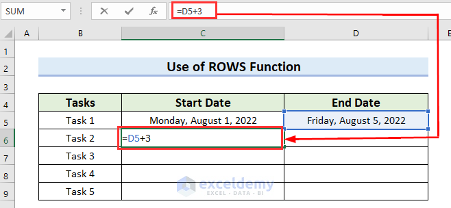 Adding Number in Weekly Date Formula in Excel