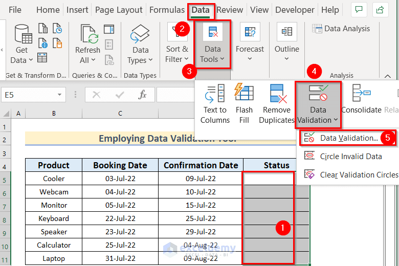 Using Data Validation Tool to Know If a Date is Within 7 Days of Another Date