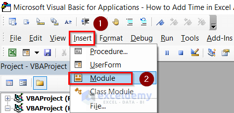 Inserting Module to Add Time in Excel Automatically