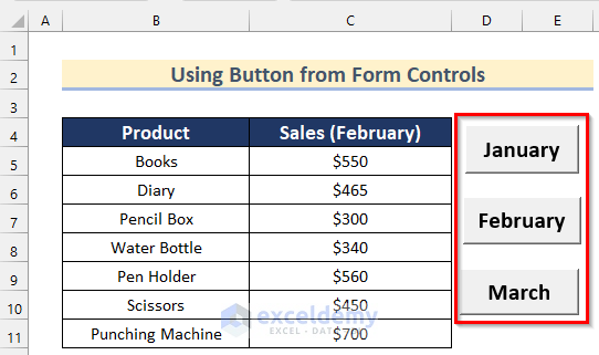 How to Create Button to Link to Another Sheet in Excel Using Button from Form Controls