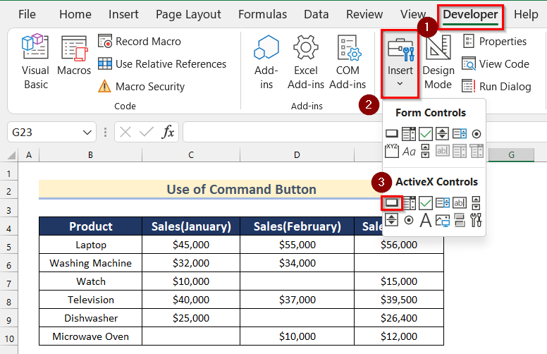 Use of Command Button to Highlight Blank Cells in Excel