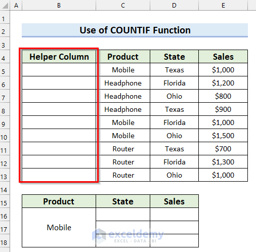 Creating Helper Column for VLOOKUP with Multiple Criteria and Multiple Results