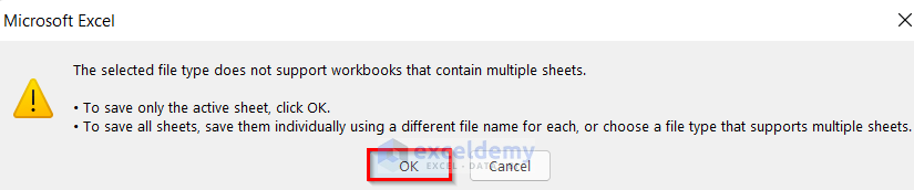 Warning Box While Removing Commas in Excel from CSV Files