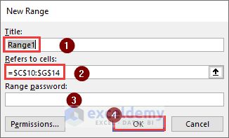 Inserting range password