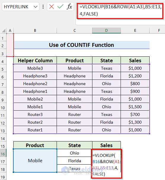 Array Formula for VLOOKUP with Multiple Criteria and Multiple Results