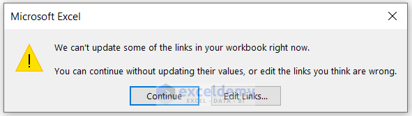 Use Exact Name of Linked File unless Excel Links Not Working even Source Workbook is Open