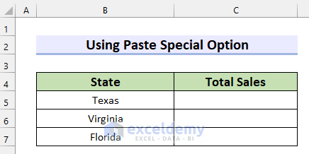 Using Pase Special Option to Link Excel Data Across Multiple Sheets