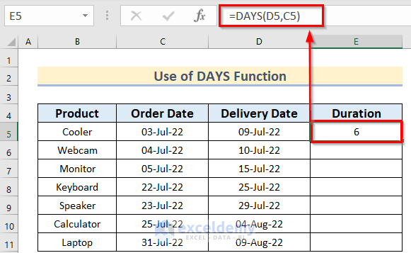 Use of DAYS Function to Know Whether a Date is Within 7 Days of Another Date