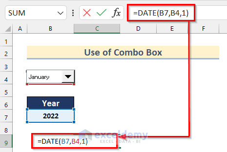 Using DATE Function to Create Monthly Schedule in Excel