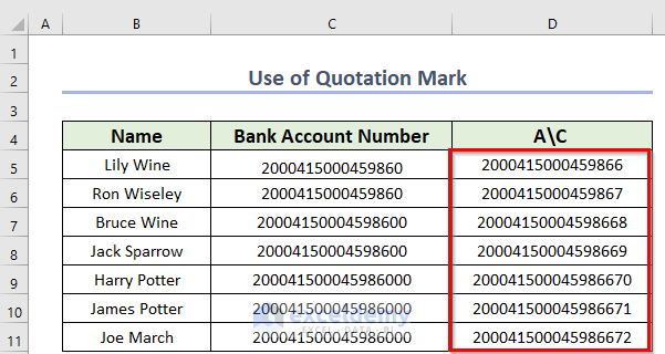 Result of Using Quotation mark for Why Is Excel Changing My Numbers to Zero 
