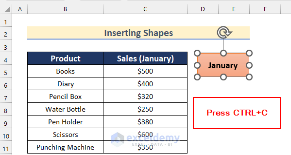 Using Keyboard Shortcut to Create Button to Link to Another Sheet in Excel 