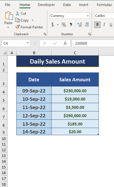 AlignIng Currency Symbol in Excel