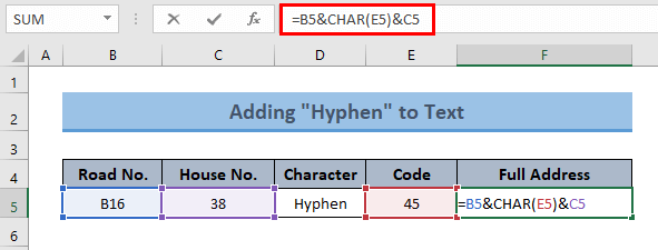 Adding "Hyphen" Character" with Code in Excel
