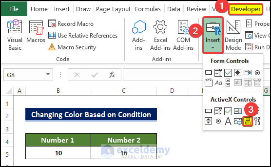 Change togglebutton Color Based on logical Condition in Excel