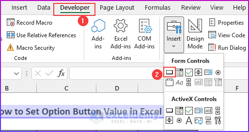 Adding Button to Show UserForm to Set Option Button Value in Excel VBA