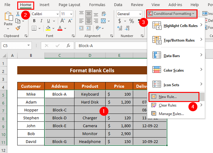 Apply Conditional Formatting Commmad in Excel