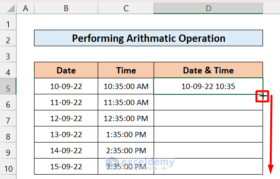 Perform Arithmetic Operation to Add Date and Time