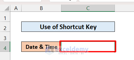 Use Shortcut Key to Add Date and Time