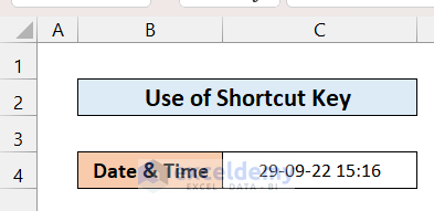 Use Shortcut Key to Add Date and Time
