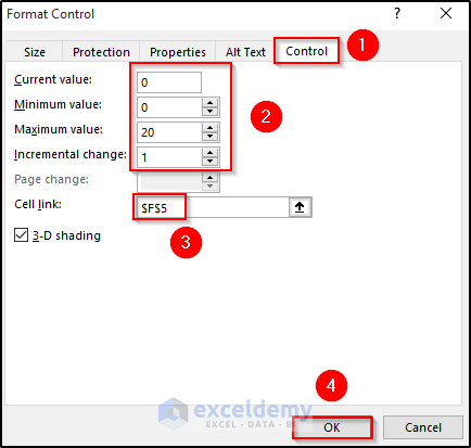 Computing Monthly Payment to Use Up and Down Buttons in Excel