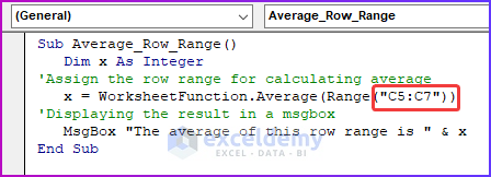 Writing Code for Applying VBA as A Handy Way to Average Every Nth Row in Excel