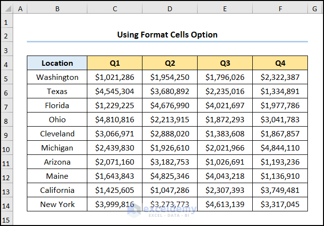 how to change comma style in excel with format cells option