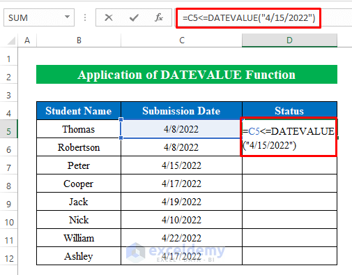  Apply DATEVALUE Function to Compare If Date Is Before Another Date