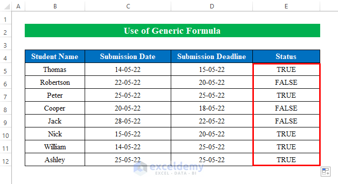 Use Formula to Compare If Date Is Before Another Date