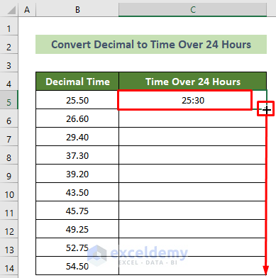 Use Fill Handle Feature to Copy Same Formula