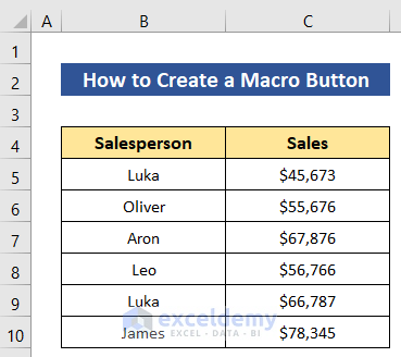 How to Create a Macro Button in Excel