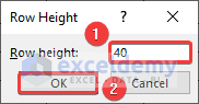 Fix Row Height as 40