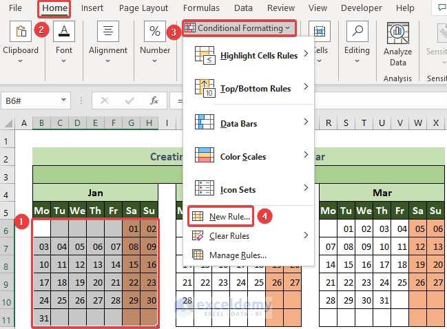 Access the Conditional Formatting Tool