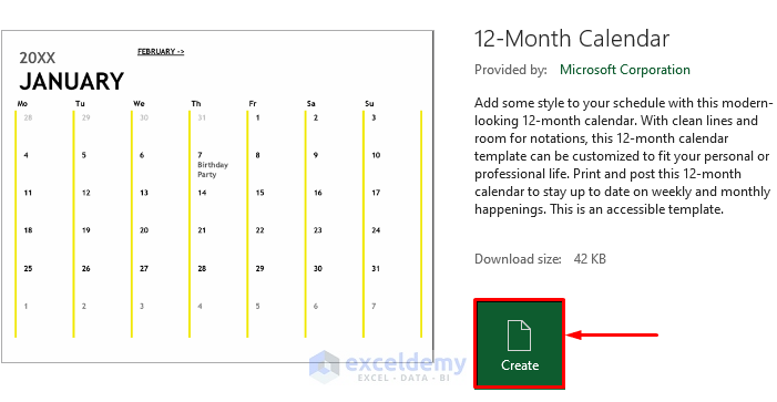 Create a Monthly Schedule in Excel