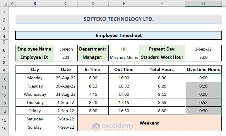 How to Create a Timesheet in Excel