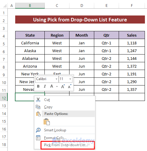 Using Pick from Drop-Down List Feature to Edit AutoComplete