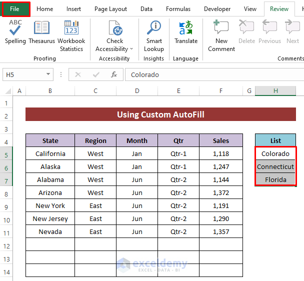Using Custom AutoFill List Range to Edit AutoComplete