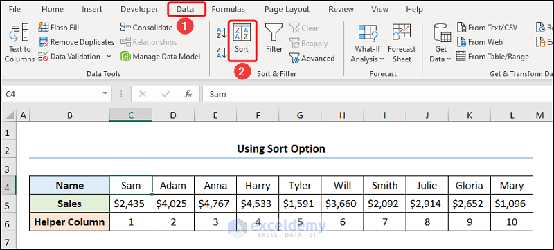 how to flip table in excel
