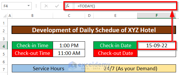 Create a Daily Schedule for Tourism Hotel