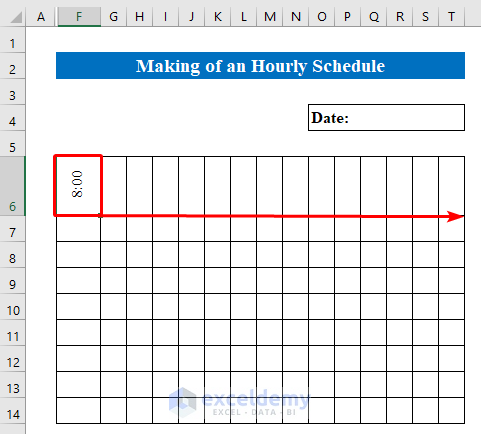 Make an Hourly Schedule to Make an Hourly Schedule in Excel