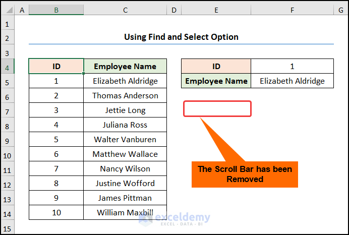 how to remove a form control in excel with Find & Select option