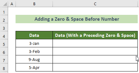 Precede a Zero and Space to Stop Autocorrect in Excel for Dates