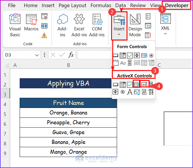 Applying VBA to Use AutoComplete in Excel