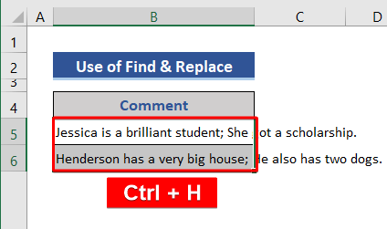 Keyboard shortcut for Find & Replace feature for adding new line in Excel