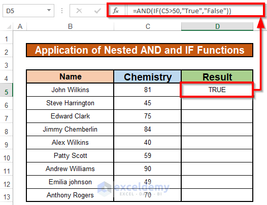 IF Function Nested in AND Function