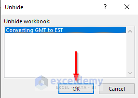 Unhide Workbook in Excel