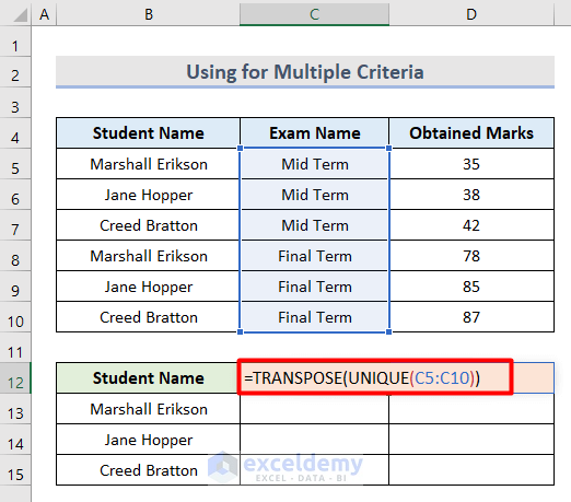 Excel VLOOKUP for Multiple Criteria Using CHOOSE Function