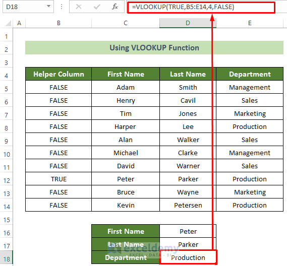 Using VLOOKUP Function to Vlookup Multiple Criteria in Horizontal and Vertical Direction