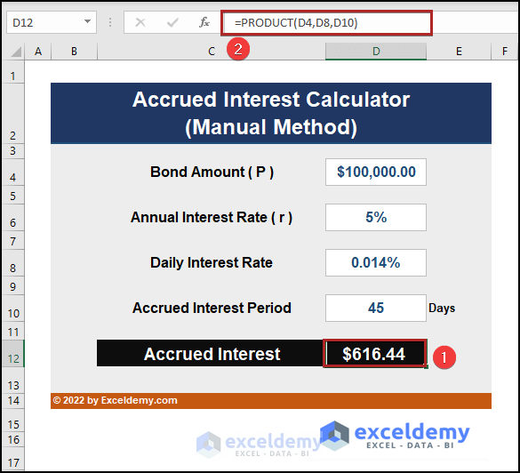 Calculating Accrued Interest Manually