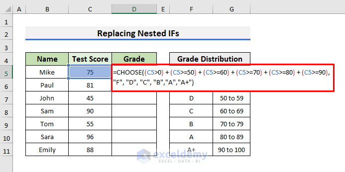 How to Apply the Advanced Uses of the CHOOSE Function in Excel (9 ...