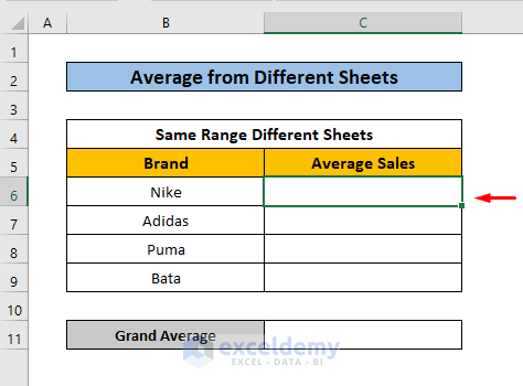 average from different sheets method1